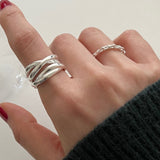 Irregular Highlight Line Crossing Ring – Everyday Gifts — 3