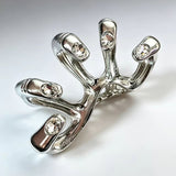 Over-the-top Metal Ring With Diamond-studded Handle – Meaningful Gifts — 2