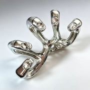 Over-the-top Metal Ring With Diamond-studded Handle – Meaningful Gifts — 2