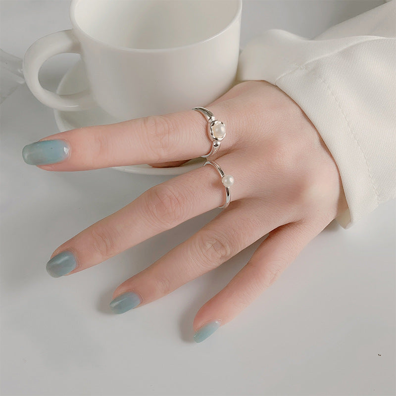 Women's Sterling Silver Pearl Ring – Gifts for Her — 1