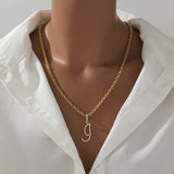 26 Letter Necklace Inset Zircon 18k Gold Necklace – Jewelry Gift Ideas — 1