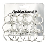 Korean Retro Earrings Set Fashion Ear Ring 9 Pairs – Stylish Gifts — 5