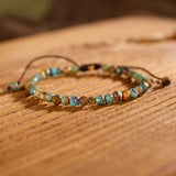 Natural African Turquoise Braided Bracelet – Jewelry Gift Ideas — 3