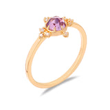 Temperament Natural Amethyst Ring Girl – Gifts for Kids — 5
