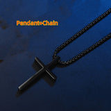 Smooth Simple Titanium Cross Pendant Male – Jewelry Gift Ideas — 14