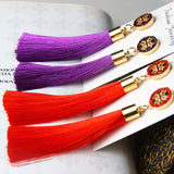 Long Elegant Tassel Earrings Diamond-embedded – Jewelry Gift Ideas — 3