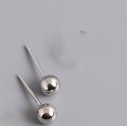 Sterling Silver Beans Round Bead Earrings – Thoughtful Gifts — 8