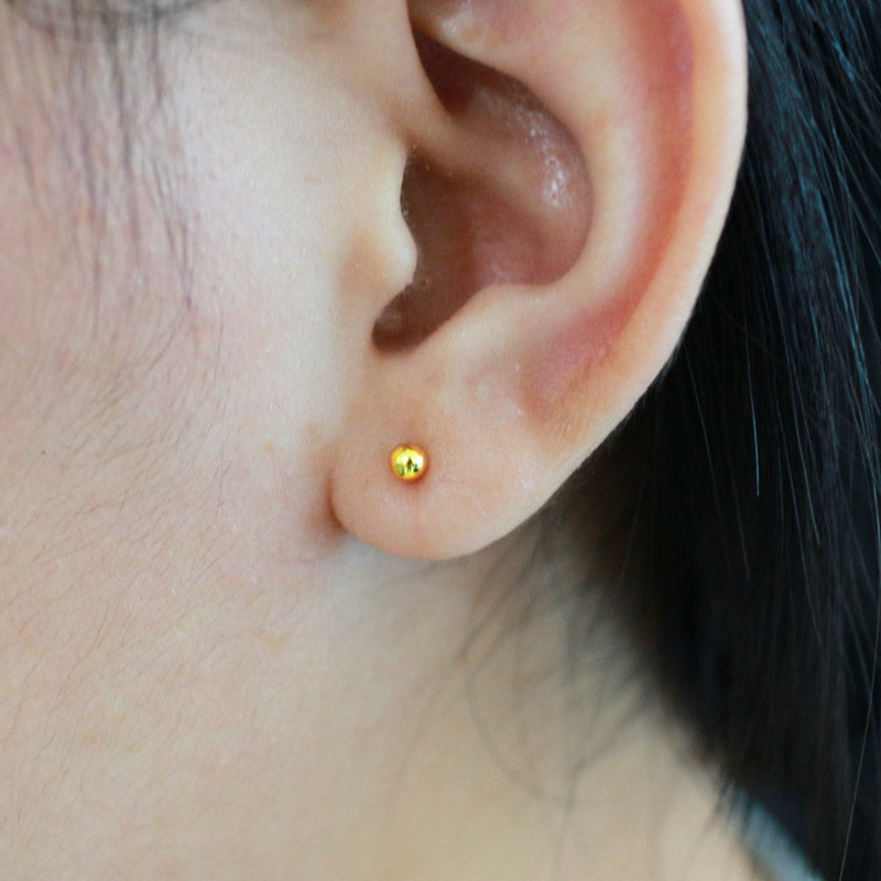 Transfer Bead Round Bead Earrings – Stylish Gifts — 1