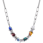 Fashion Colorful Glass Beads Thorn Necklace – Jewelry Gift Ideas — 4
