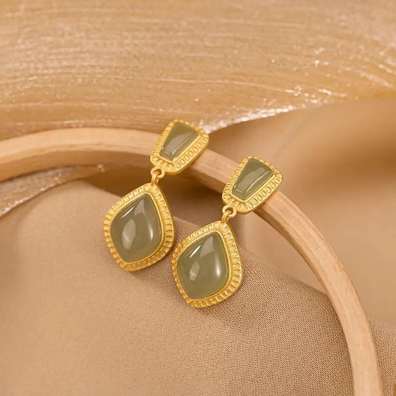 Women's Retro Natural Sapphire Earrings – Gifts for Her — 1