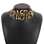 Exaggerated Letter Cool Sasa Necklace Retro – Jewelry Gift Ideas — 2