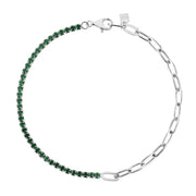 S925 Sterling Silver Diamond Stitching Green – Jewelry Gift Ideas — 5