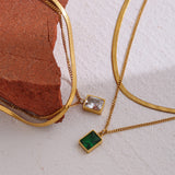 Mini Delicate Square Diamond Crystal Pendant – Jewelry Gift Ideas — 4