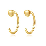 Fashion Silver Love C-shaped Earrings Women – Stylish Gifts — 5