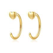 Fashion Silver Love C-shaped Earrings Women – Stylish Gifts — 5
