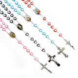 Heart-Shaped Acrylic Rosary Necklace – Jewelry Gift Ideas — 8
