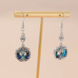 Blue Crystal Celtic Tree Of Life Dangle Earrings – Gifts for Her — 4