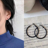 Simple Personality Vintage Black Frosted Earrings – Useful Gifts — 5