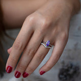 Silver Horse Eye Ring Artificial Sapphire – Meaningful Gifts — 6