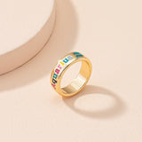 Oil Dripping Twelve Constellation Free Size Rings – Birthday Gifts — 5