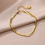 Fashion Double Layer Snake Bone Anklet Elegant Beach – Stylish Gifts — 4