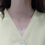Sterling Silver Full Diamond Small Spoon Necklace – Jewelry Gift Ideas — 1