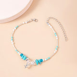 Fashion Blue Irregular Resin Stone Beaded Anklet – Stylish Gifts — 3