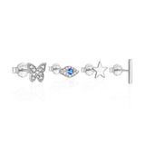 925 Sterling Silver Butterfly Star Devil's Eye Set – Everyday Gifts — 16