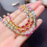 Rainbow Faux Natural Candy Tourmaline Bracelet – Jewelry Gift Ideas — 6