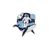 Cartoon Whale Astronaut Drift Bottle Badge Brooch – Jewelry Gift Ideas — 3