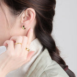 Metal Frosty Irregular Vintage Triangle Earrings – Meaningful Gifts — 2