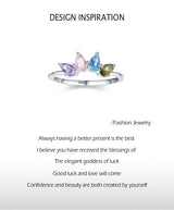 Women's S925 Sterling Silver Drop-shaped Color Zircon – Gifts for Her — 5