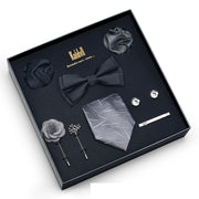 Eight Piece Tie Square Bow Tie Brooch – Jewelry Gift Ideas — 19