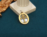 S925 Sterling Silver Lady Portrait Cross Round – Jewelry Gift Ideas — 5