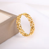 Stainless Steel Hollow Ring Heart-shaped Geometric – Stylish Gifts — 19