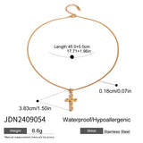 Stainless Steel Diamond Cross Necklace High Sense – Jewelry Gift Ideas — 3