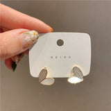 Silver Needle Simple And Small Stud Earrings Love – Gifts for Couples — 14