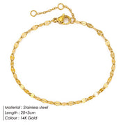 Simple Gold Plated Stainless Steel Anklets Lip Chain – Birthday Gifts — 5