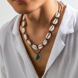 Shell Irregular Turquoise Necklace For Men – Jewelry Gift Ideas — 7
