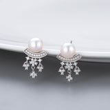Korean Style Long Snowflake Earrings – Stylish Gifts — 1