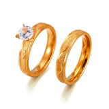 Korean Style Couples Stainless Steel Micro-set Zircon – Stylish Gifts — 3