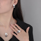Retro Women's Grey Bead Fashion Versatile Set – Stylish Gifts — 1