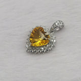 S925 Silver Plated White Gold Inlaid Citrine – Jewelry Gift Ideas — 5