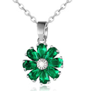 Copper Zircon Floral Diamond Necklace Stud – Jewelry Gift Ideas — 11