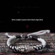 Sterling Silver Braided Red Rope Bracelet Men's – Jewelry Gift Ideas — 1