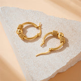 Round Geometric Beaded Earrings Stylish Retro – Practical Gifts — 5
