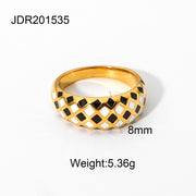 Party Jewelry Love Chessboard Plaid Ring – Jewelry Gift Ideas — 2