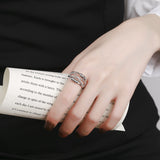 Rotatable Ring With Open Design Fashion Double-layered – Stylish Gifts — 3