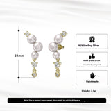 Sterling Silver Natural Freshwater Pearl Earrings – Everyday Gifts — 5