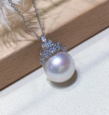 Hot Push Large Pearl S925 Silver Pendant Stud – Jewelry Gift Ideas — 3